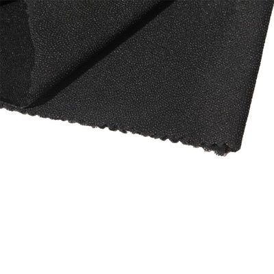 Tissus noirs 100% polyester tricot tricot tricotés à l'aide d'un dispositif de fusion