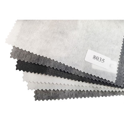 Interlining en polyester pour accessoire de vêtements en noir, blanc et gris Largeur de 15 à 150 cm